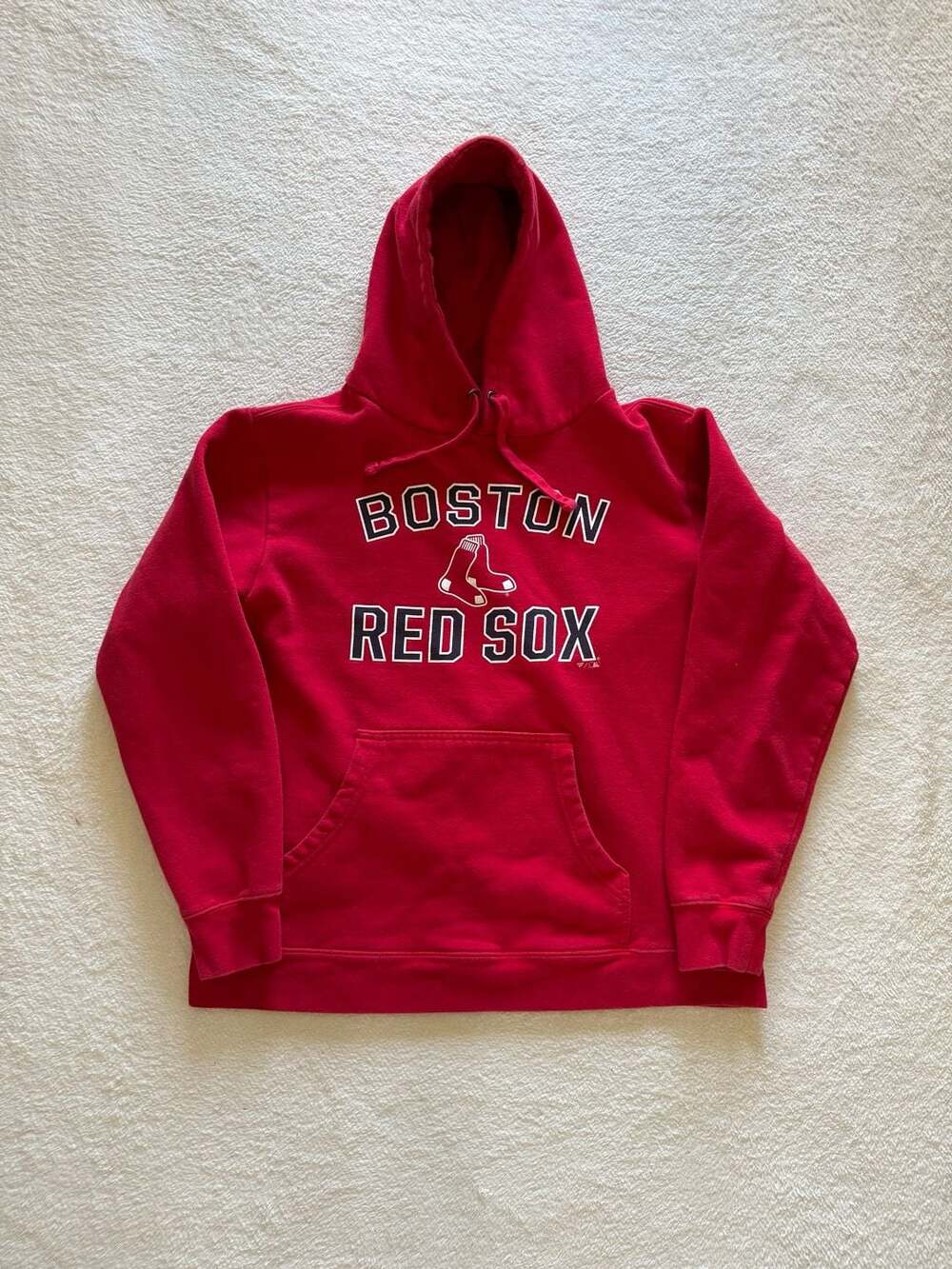 Fanatics Boston Red Sox MLB Red Pullover Hoodie Sweatshirt Size Large